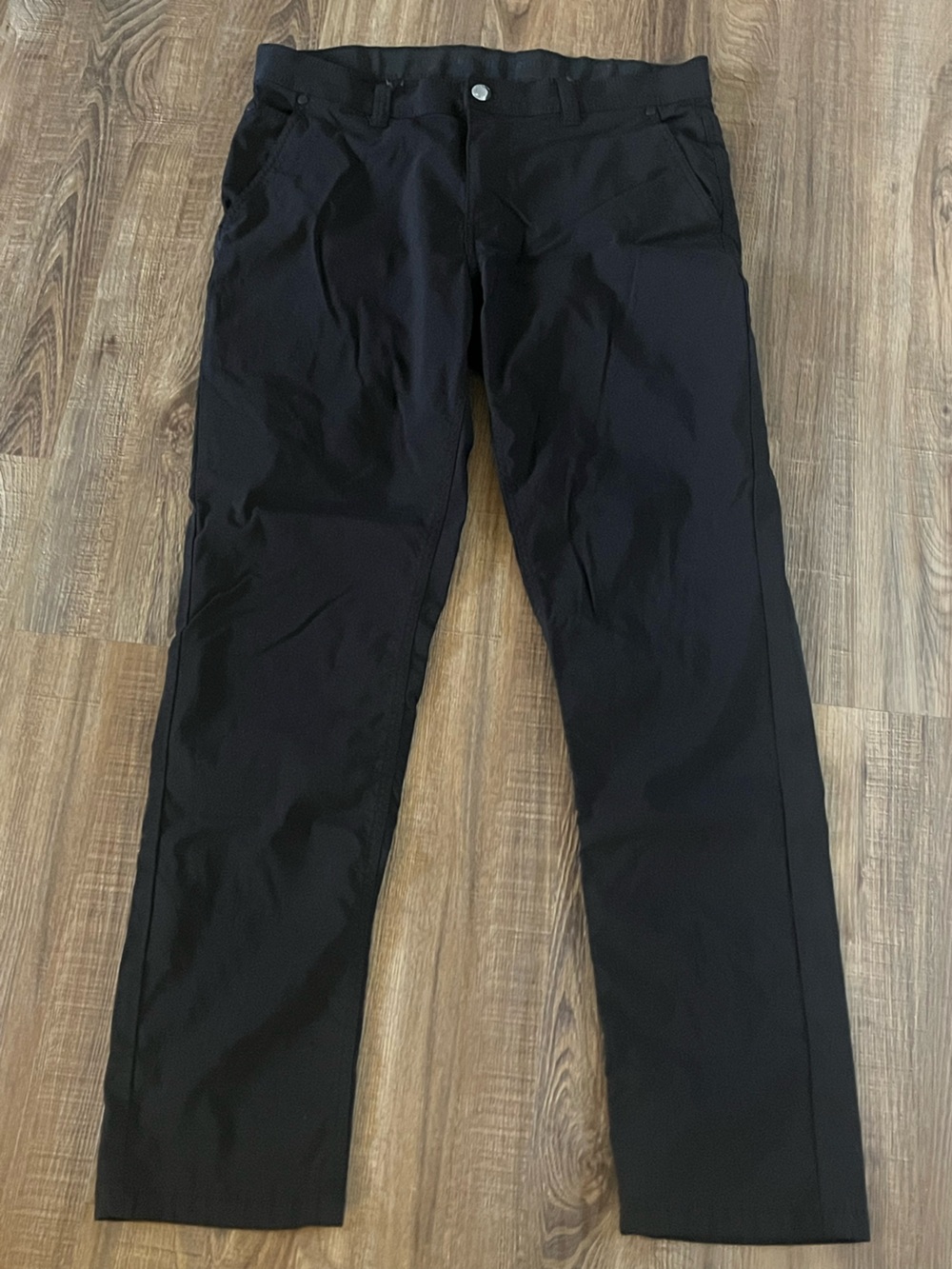 Men's Black Straight-Leg Durable Pants